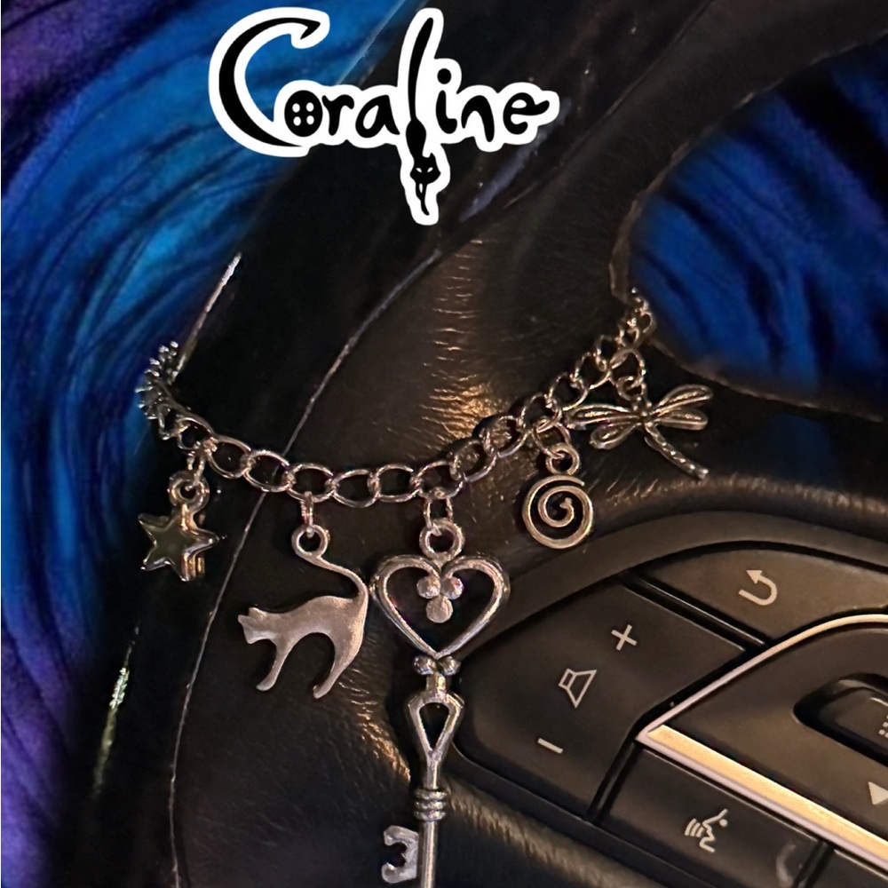 Coraline Silver Car Charm